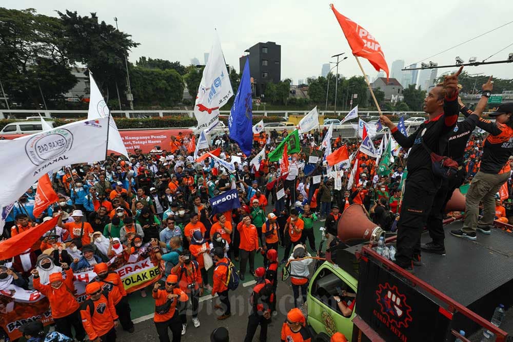 Buruh Kembali Gelar Aksi Unjuk Rasa Tuntut Kenaikan Upah