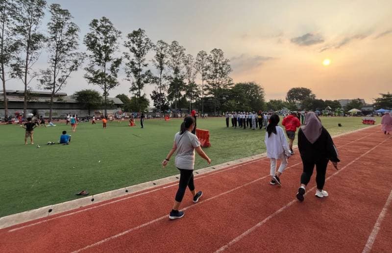Lapangan Olahraga Mulai Ramai Digunakan Masyarakat Awal Tahun