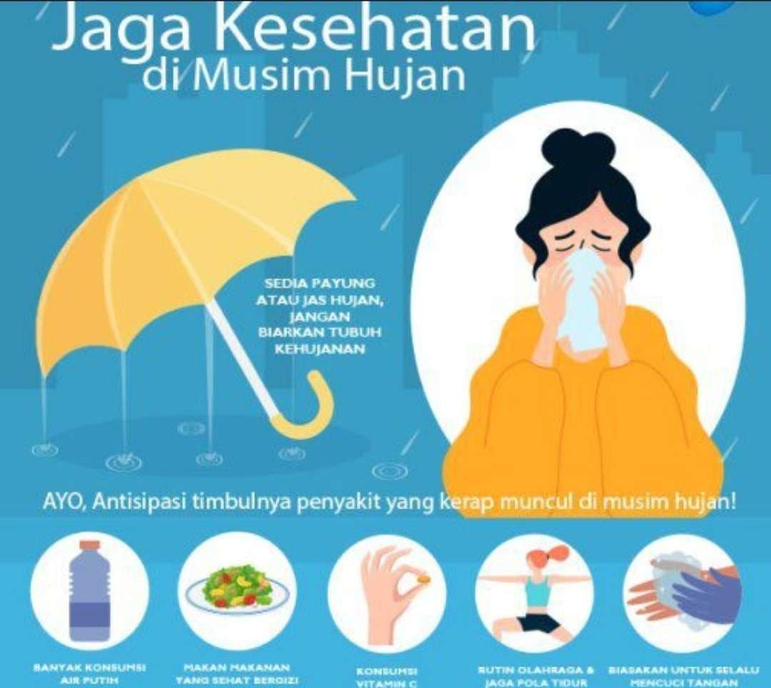 Dinas Kesehatan Imbau Masyarakat Jaga Daya Tahan Tubuh di Musim Hujan